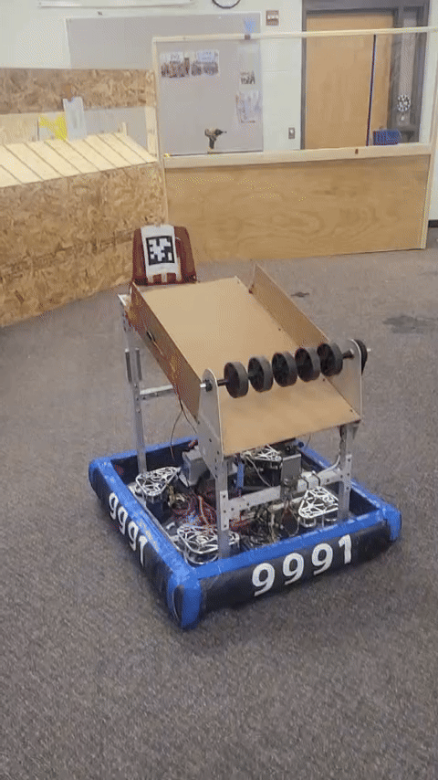 A gif of a robot driving towards an april tag
